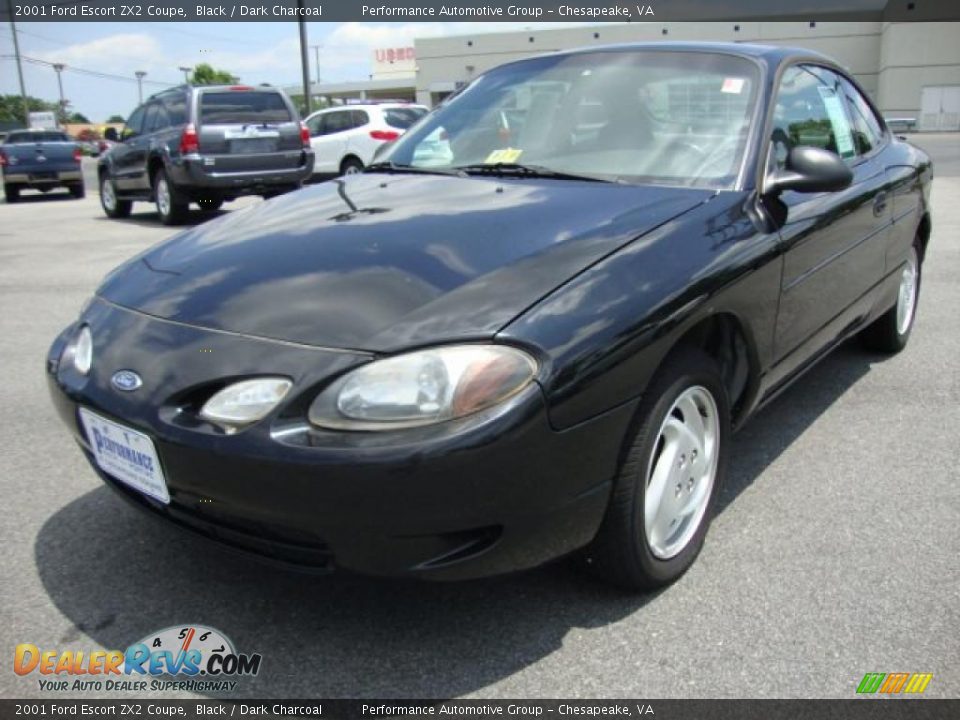 2001 Ford Escort ZX2 Coupe Black / Dark Charcoal Photo #1