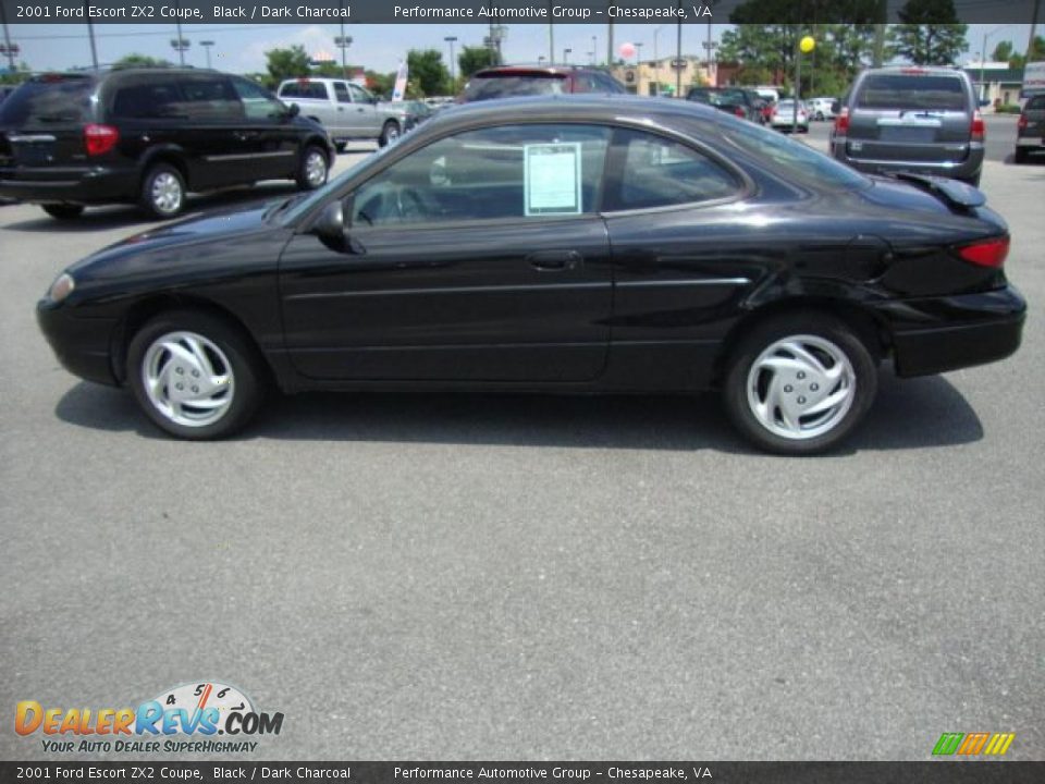 2001 Ford Escort ZX2 Coupe Black / Dark Charcoal Photo #2