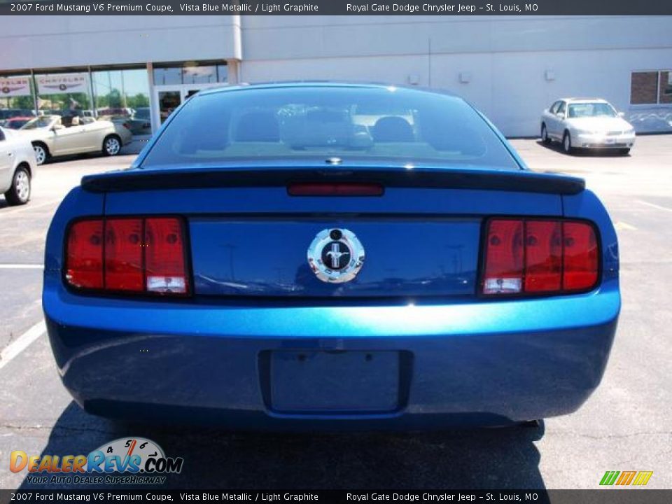 2007 Ford Mustang V6 Premium Coupe Vista Blue Metallic / Light Graphite Photo #6