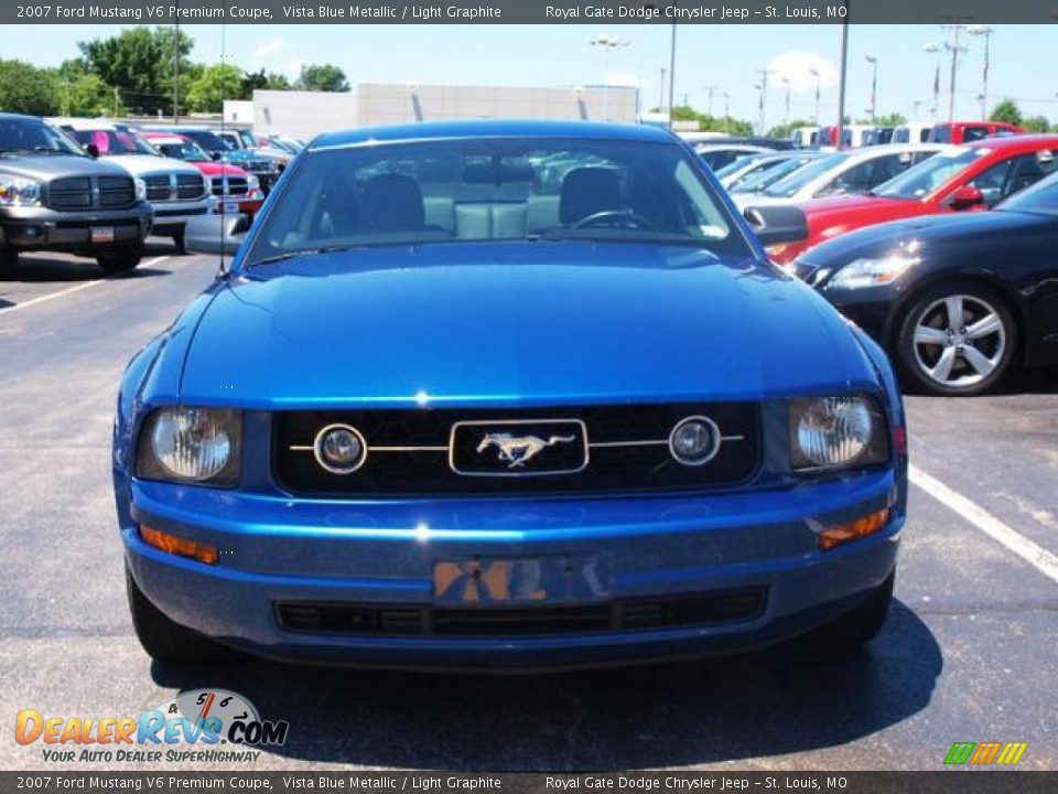 2007 Ford Mustang V6 Premium Coupe Vista Blue Metallic / Light Graphite Photo #8
