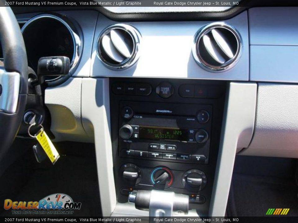 2007 Ford Mustang V6 Premium Coupe Vista Blue Metallic / Light Graphite Photo #12