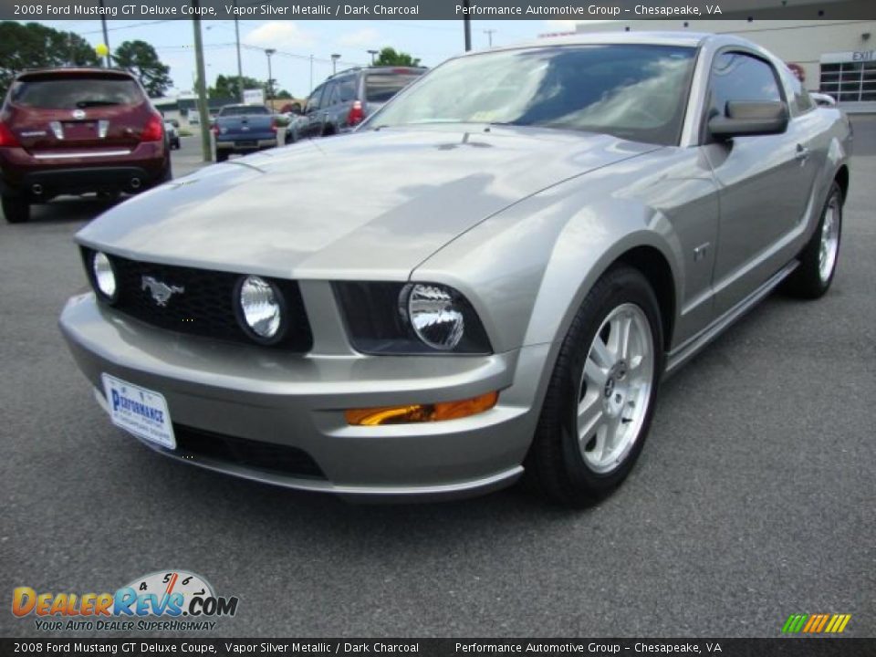 2008 Ford Mustang GT Deluxe Coupe Vapor Silver Metallic / Dark Charcoal Photo #1