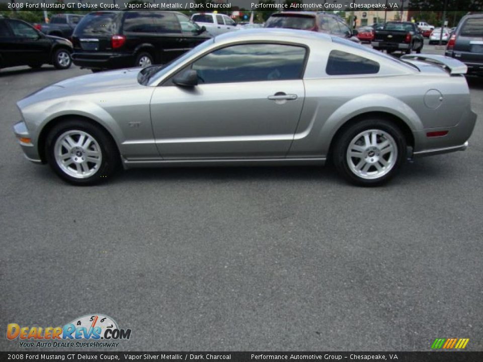 2008 Ford Mustang GT Deluxe Coupe Vapor Silver Metallic / Dark Charcoal Photo #2