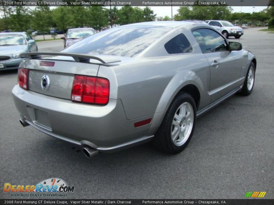 2008 Ford Mustang GT Deluxe Coupe Vapor Silver Metallic / Dark Charcoal Photo #5