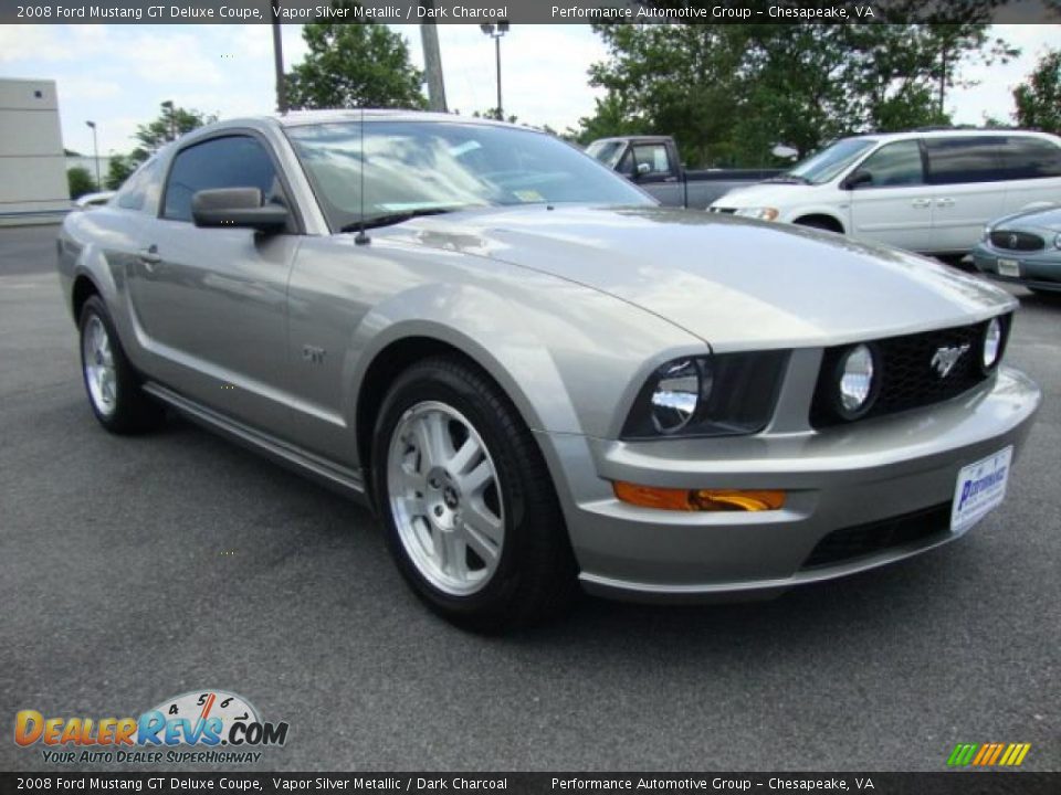 2008 Ford Mustang GT Deluxe Coupe Vapor Silver Metallic / Dark Charcoal Photo #7
