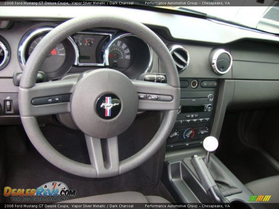 2008 Ford Mustang GT Deluxe Coupe Vapor Silver Metallic / Dark Charcoal Photo #10