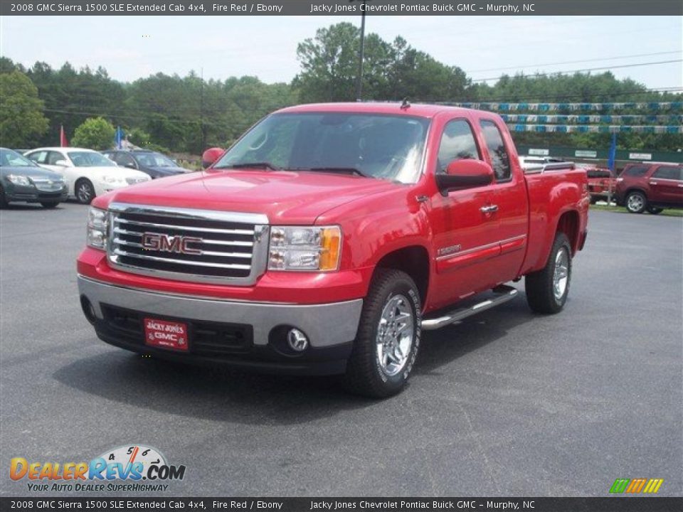 2008 GMC Sierra 1500 SLE Extended Cab 4x4 Fire Red / Ebony Photo #2