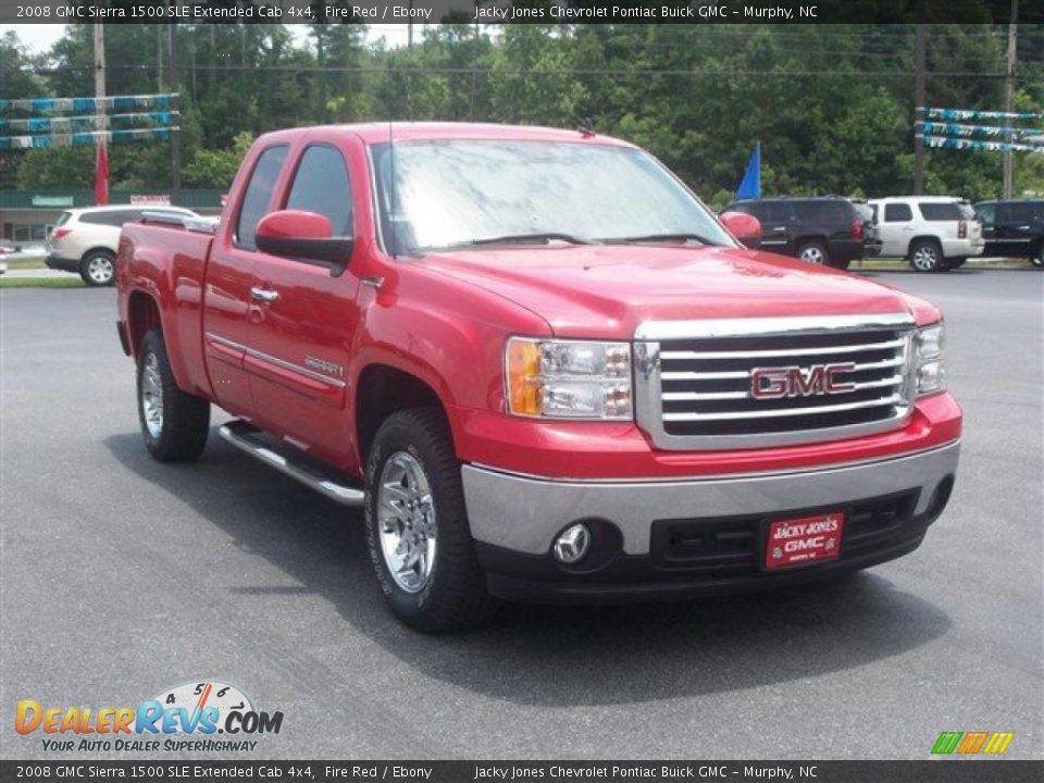 2008 GMC Sierra 1500 SLE Extended Cab 4x4 Fire Red / Ebony Photo #4