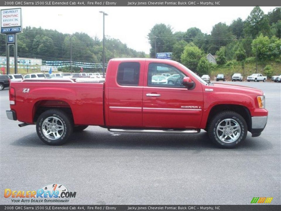 2008 GMC Sierra 1500 SLE Extended Cab 4x4 Fire Red / Ebony Photo #5