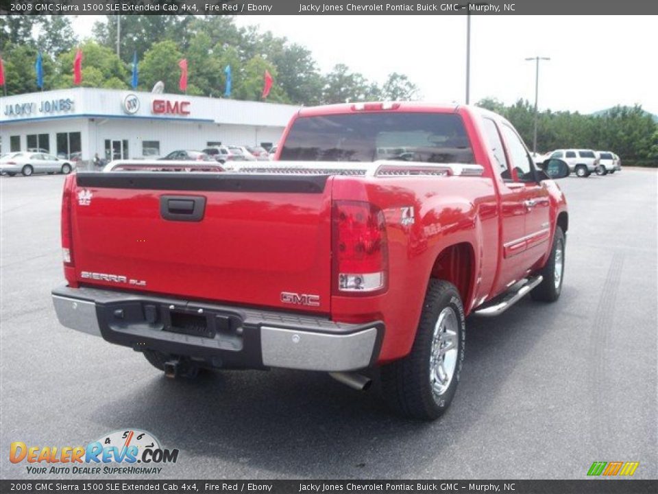 2008 GMC Sierra 1500 SLE Extended Cab 4x4 Fire Red / Ebony Photo #10