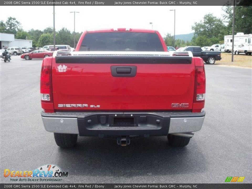 2008 GMC Sierra 1500 SLE Extended Cab 4x4 Fire Red / Ebony Photo #11