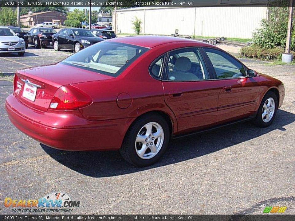 2003 Ford Taurus SE Matador Red Metallic / Medium Parchment Photo #6