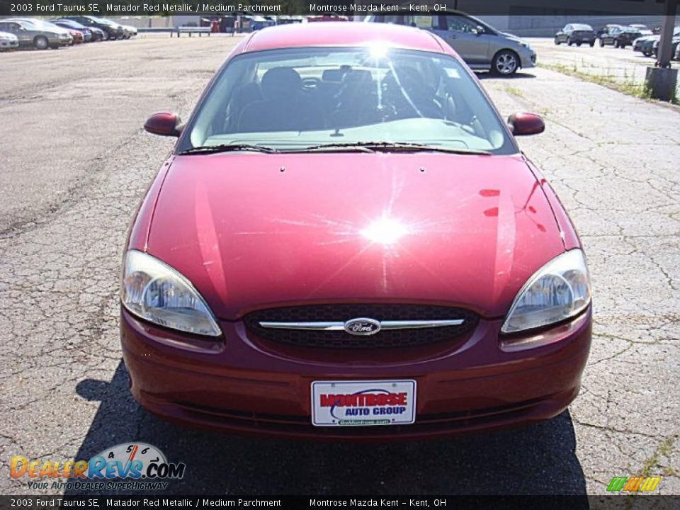 2003 Ford Taurus SE Matador Red Metallic / Medium Parchment Photo #7