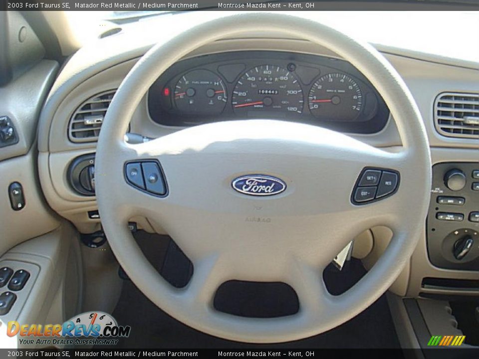 2003 Ford Taurus SE Matador Red Metallic / Medium Parchment Photo #21