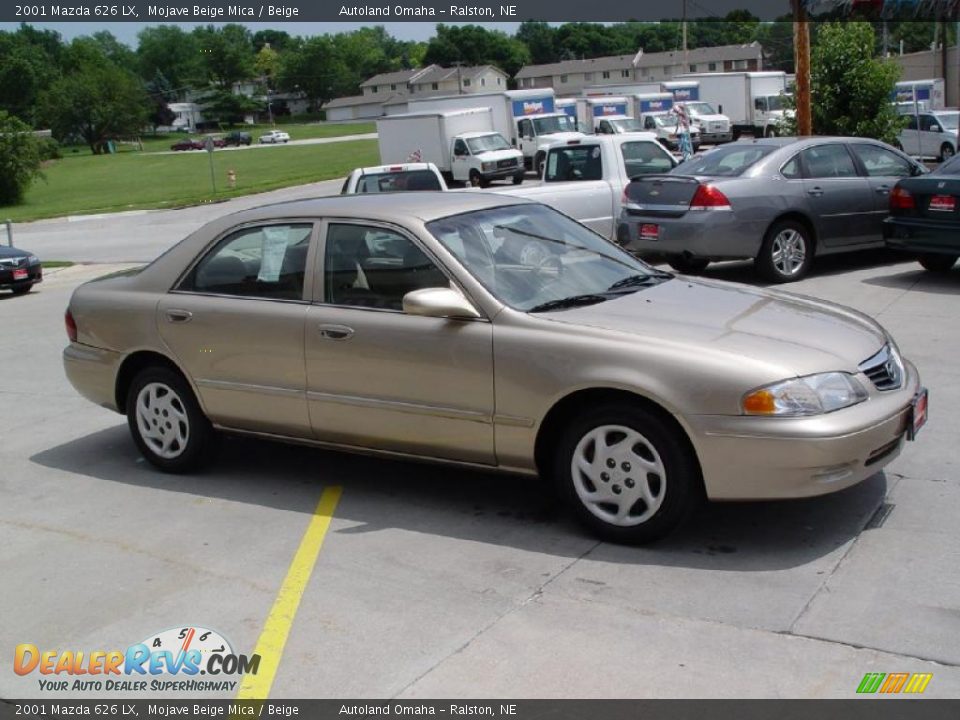 2001 Mazda 626 LX Mojave Beige Mica / Beige Photo #3
