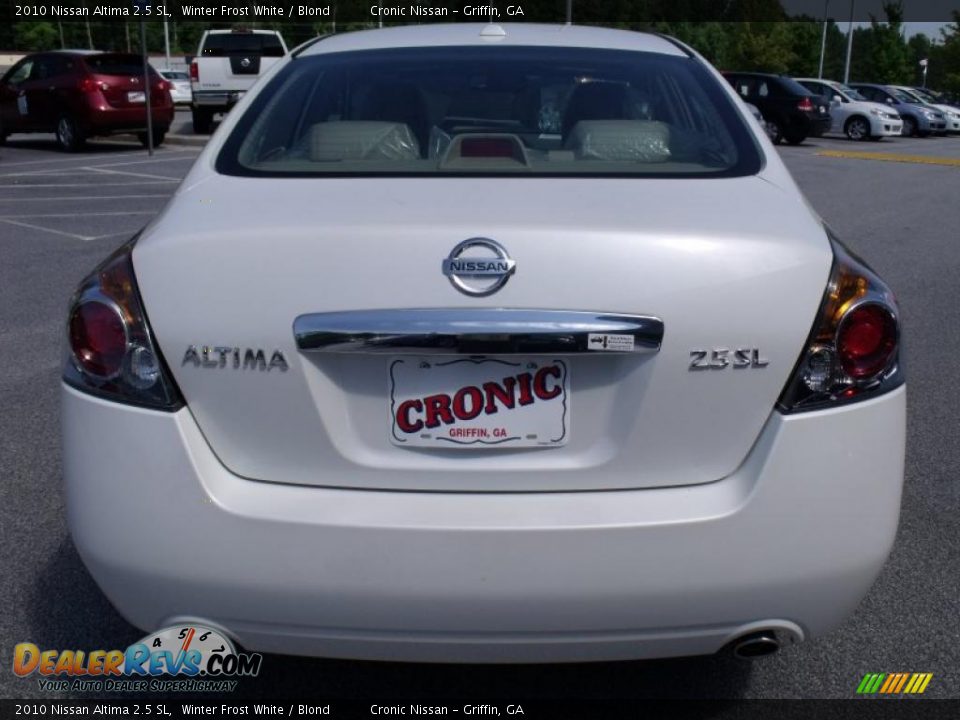 2010 Nissan Altima 2.5 SL Winter Frost White / Blond Photo #4