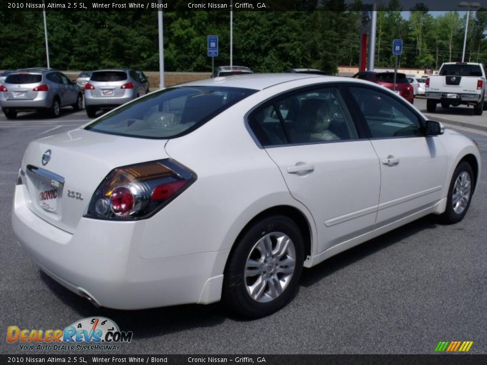 2010 Nissan Altima 2.5 SL Winter Frost White / Blond Photo #5