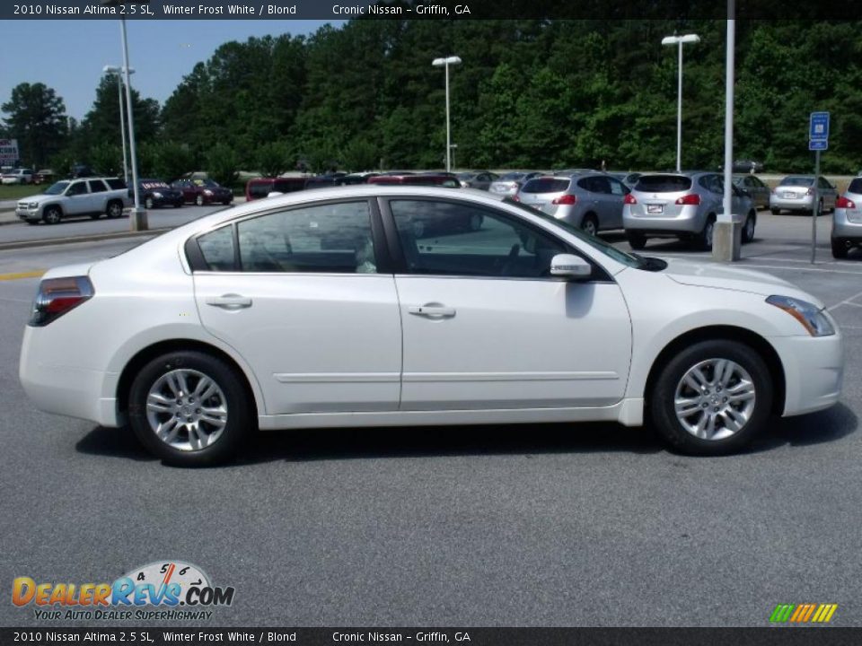 2010 Nissan Altima 2.5 SL Winter Frost White / Blond Photo #6