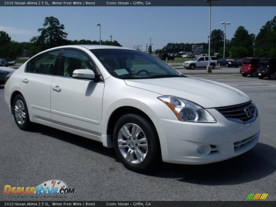 2010 Nissan Altima 2.5 SL Winter Frost White / Blond Photo #7