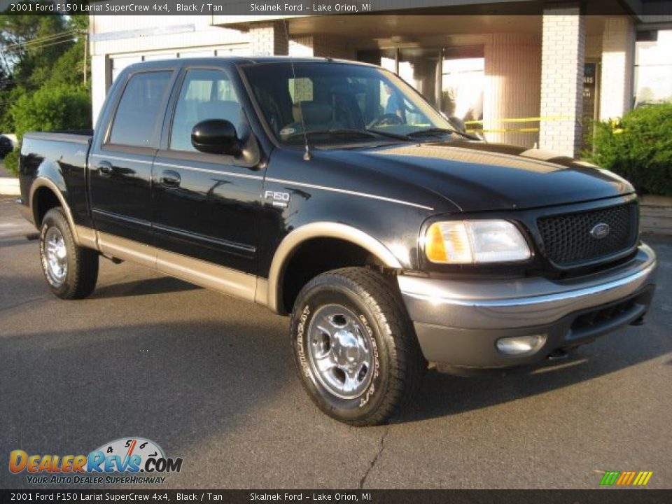 01 Ford F150 Lariat Supercrew 4x4 Black Tan Photo 10 Dealerrevs Com