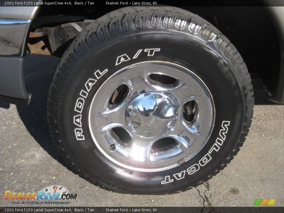 2001 Ford F150 Lariat SuperCrew 4x4 Black / Tan Photo #11
