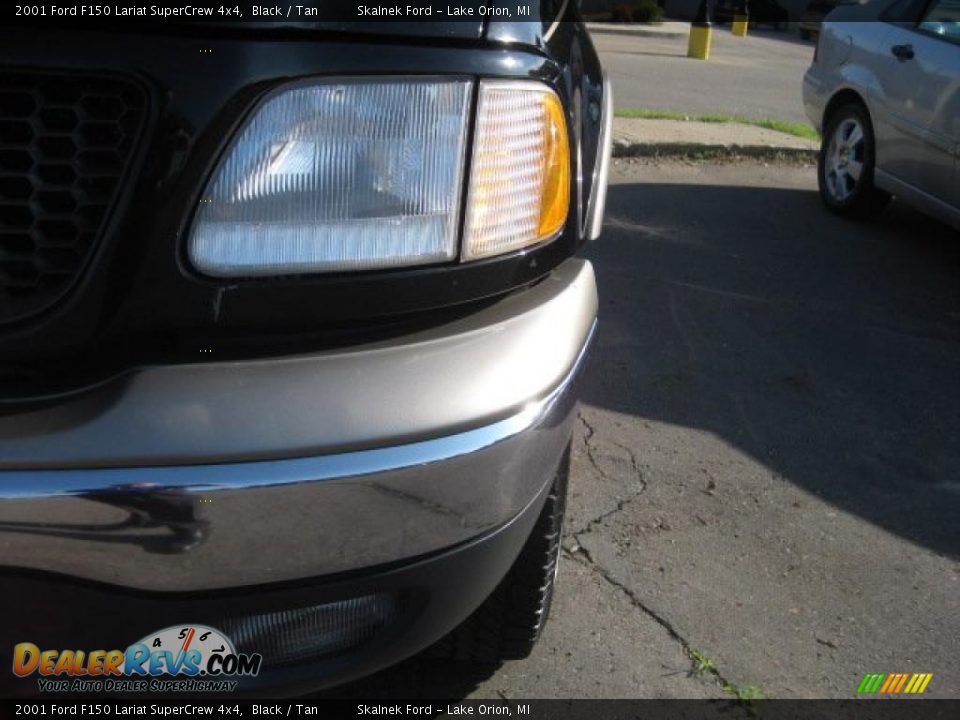 2001 Ford F150 Lariat SuperCrew 4x4 Black / Tan Photo #12