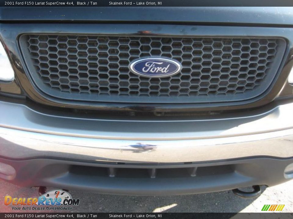 2001 Ford F150 Lariat SuperCrew 4x4 Black / Tan Photo #13