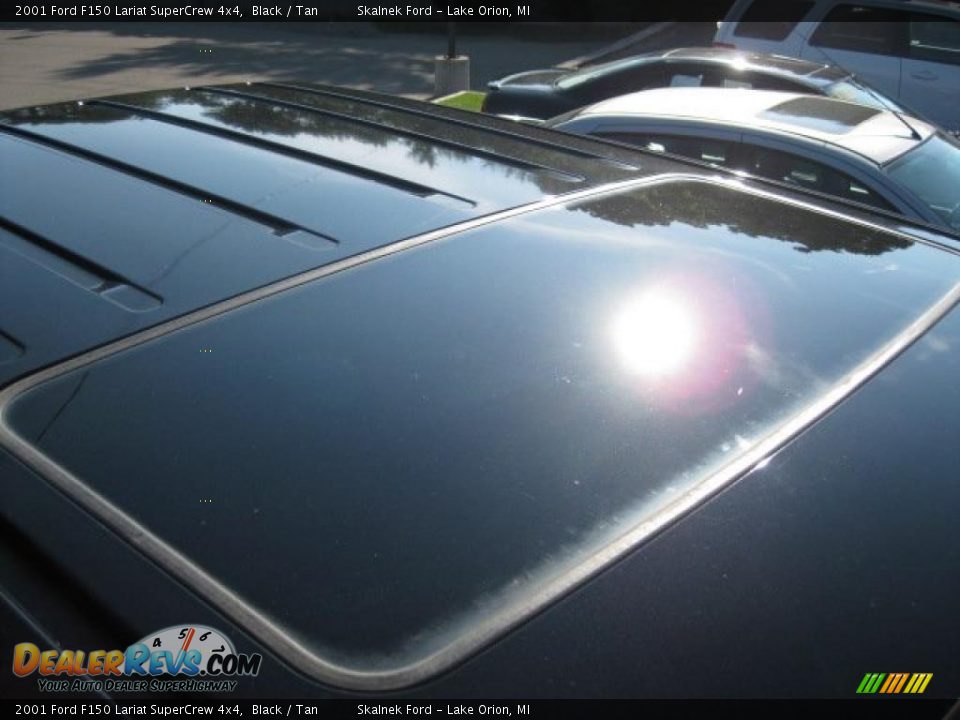 2001 Ford F150 Lariat SuperCrew 4x4 Black / Tan Photo #16