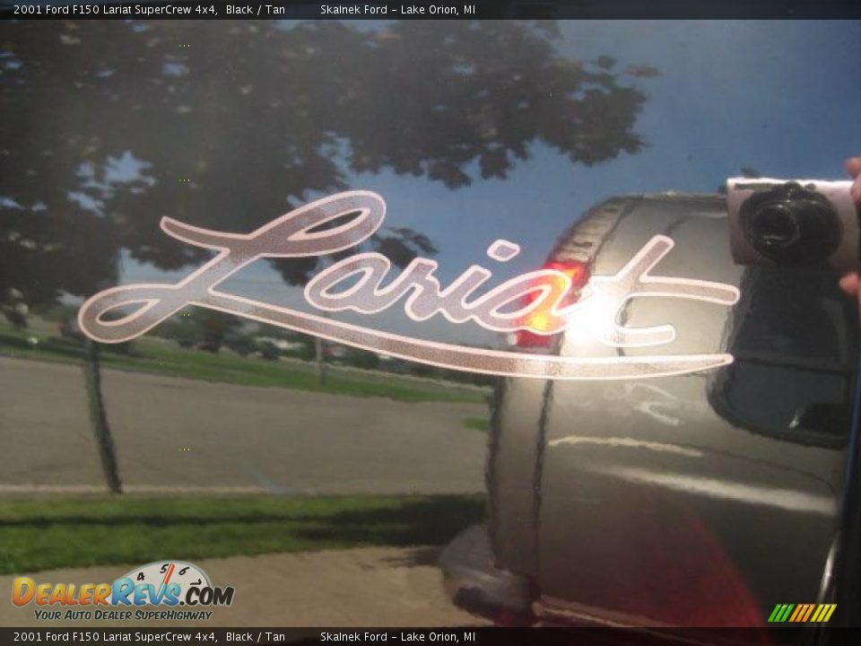 2001 Ford F150 Lariat SuperCrew 4x4 Black / Tan Photo #17