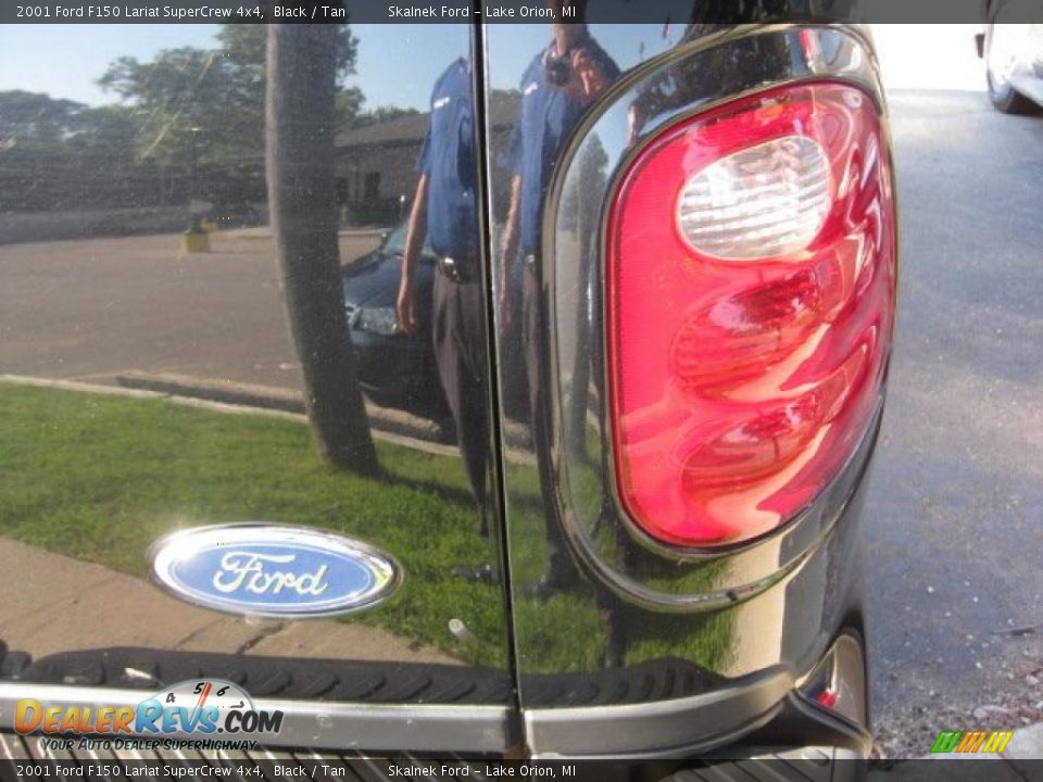 2001 Ford F150 Lariat SuperCrew 4x4 Black / Tan Photo #19