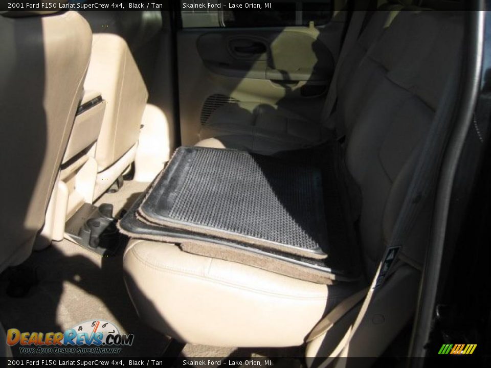 2001 Ford F150 Lariat SuperCrew 4x4 Black / Tan Photo #24