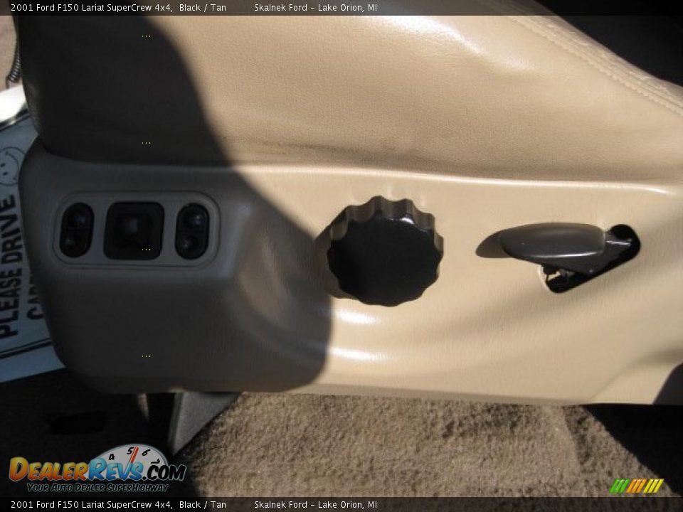 2001 Ford F150 Lariat SuperCrew 4x4 Black / Tan Photo #26