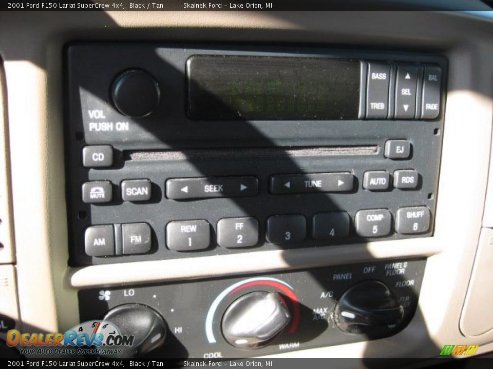 2001 Ford F150 Lariat SuperCrew 4x4 Black / Tan Photo #30