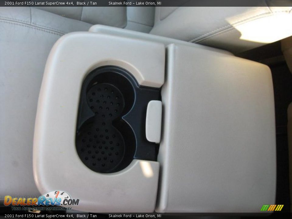 2001 Ford F150 Lariat SuperCrew 4x4 Black / Tan Photo #33