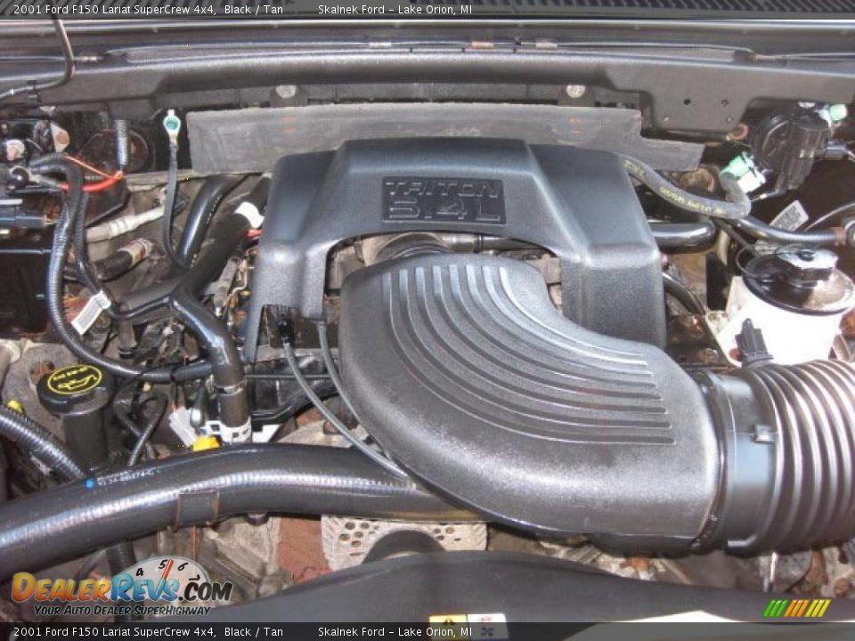 2001 Ford F150 Lariat SuperCrew 4x4 Black / Tan Photo #34