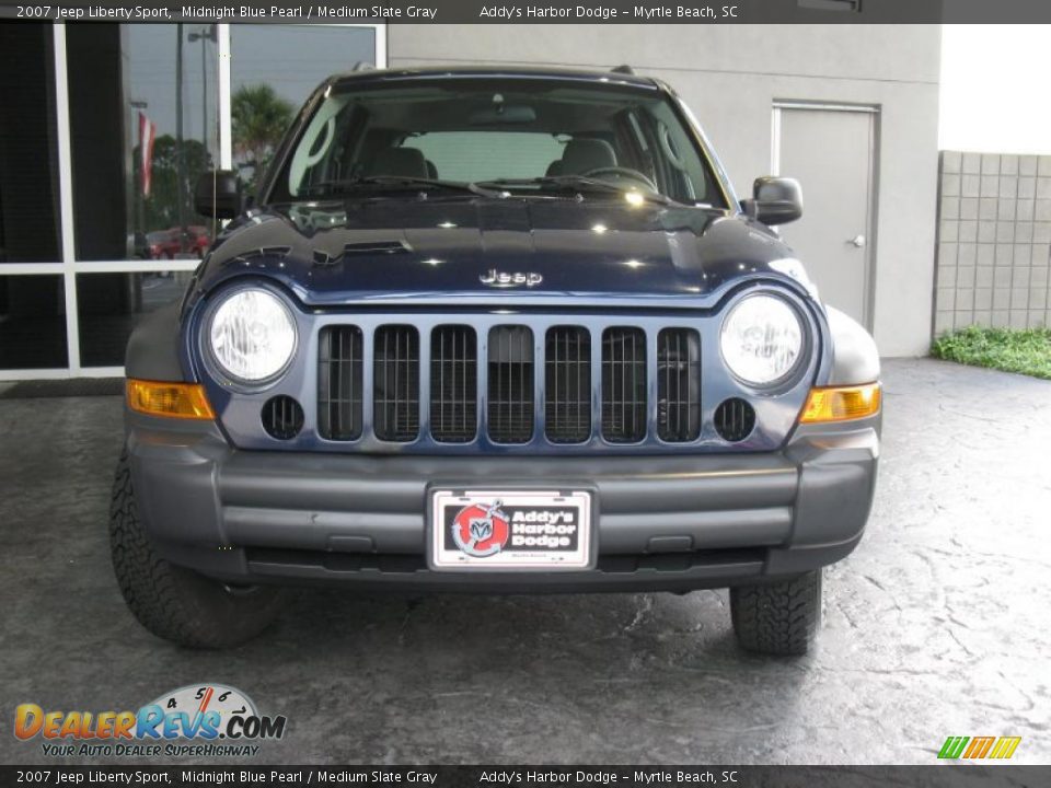 2007 Jeep Liberty Sport Midnight Blue Pearl / Medium Slate Gray Photo #3
