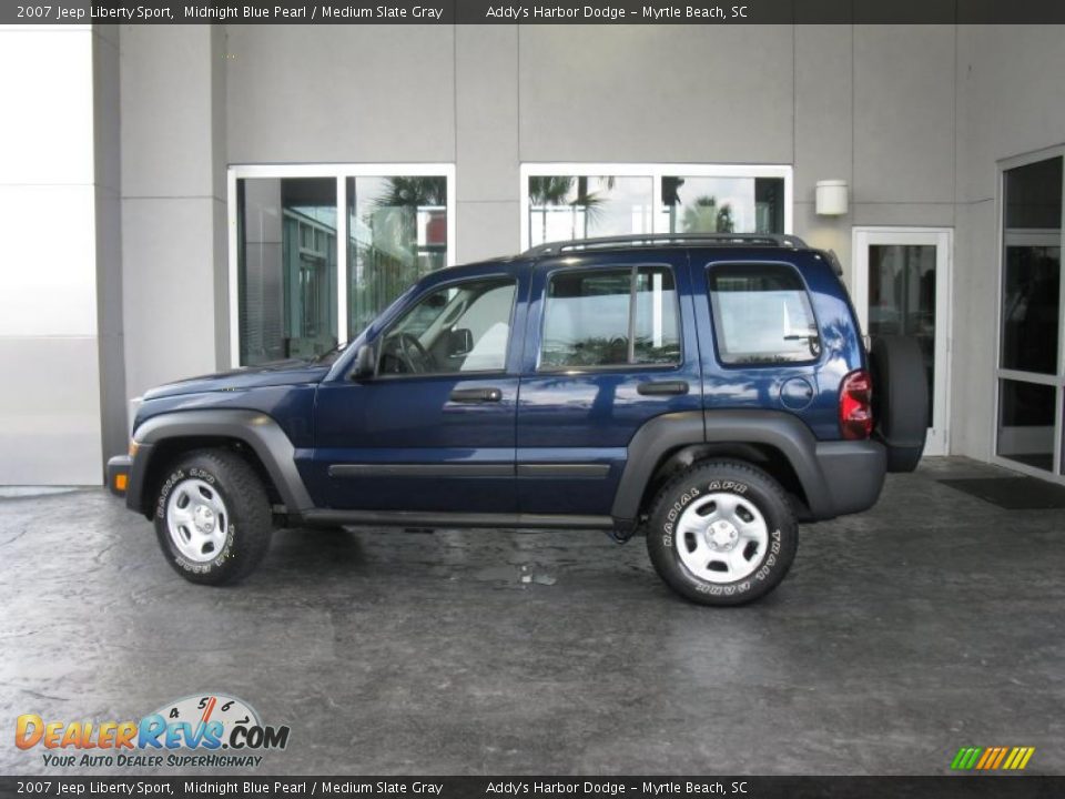 2007 Jeep Liberty Sport Midnight Blue Pearl / Medium Slate Gray Photo #5