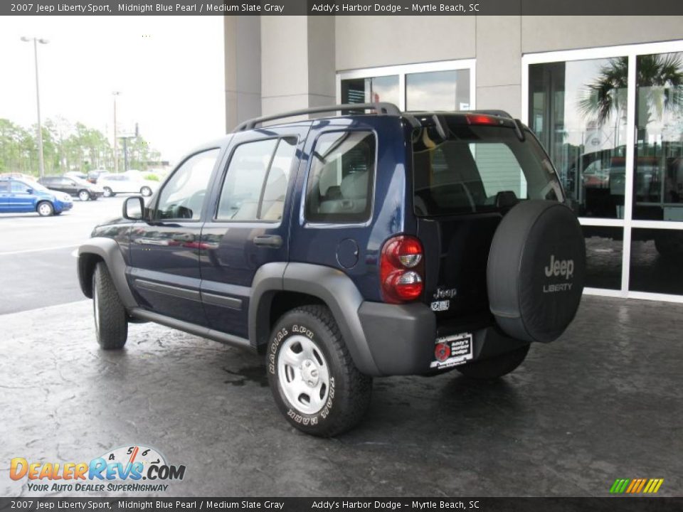2007 Jeep Liberty Sport Midnight Blue Pearl / Medium Slate Gray Photo #6