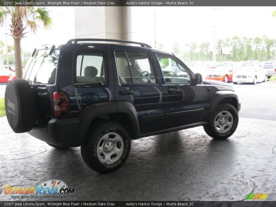 2007 Jeep Liberty Sport Midnight Blue Pearl / Medium Slate Gray Photo #7