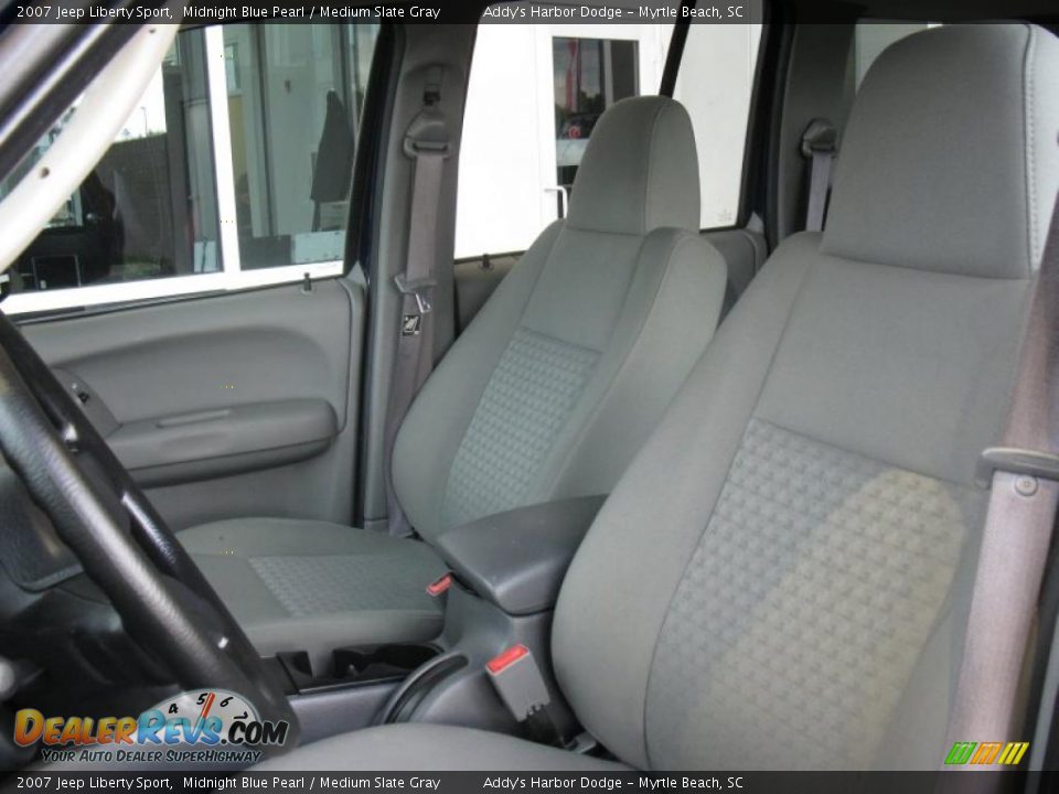 2007 Jeep Liberty Sport Midnight Blue Pearl / Medium Slate Gray Photo #10