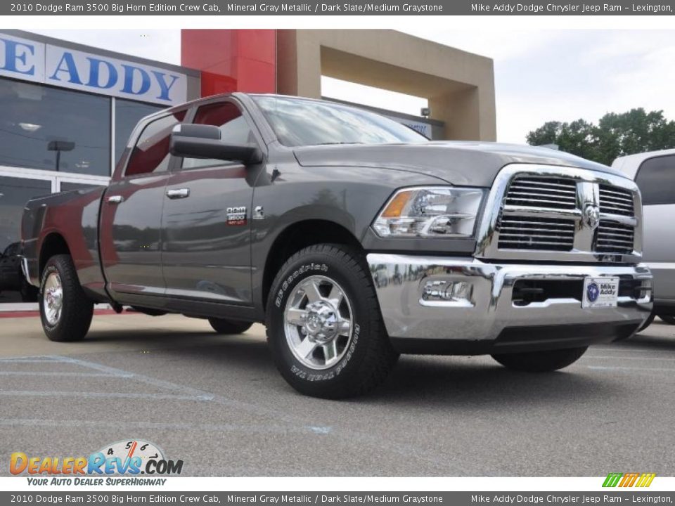 2010 Dodge Ram 3500 Big Horn Edition Crew Cab Mineral Gray Metallic / Dark Slate/Medium Graystone Photo #3