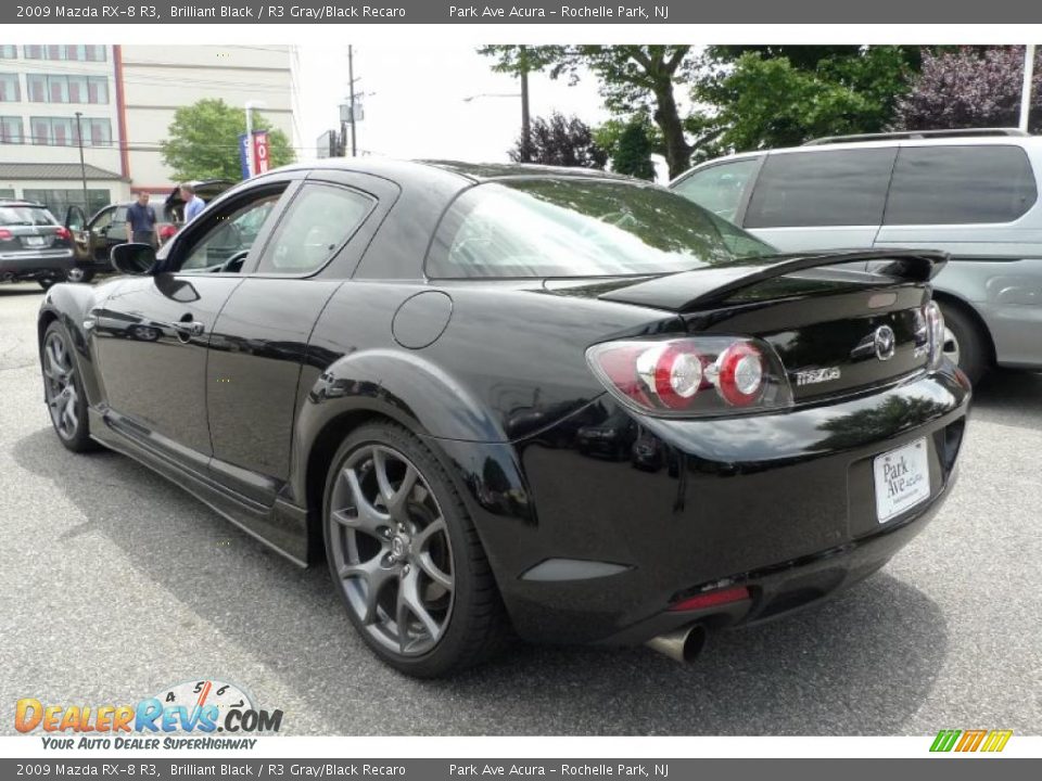 2009 Mazda RX-8 R3 Brilliant Black / R3 Gray/Black Recaro Photo #3