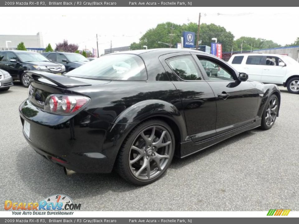 2009 Mazda RX-8 R3 Brilliant Black / R3 Gray/Black Recaro Photo #4