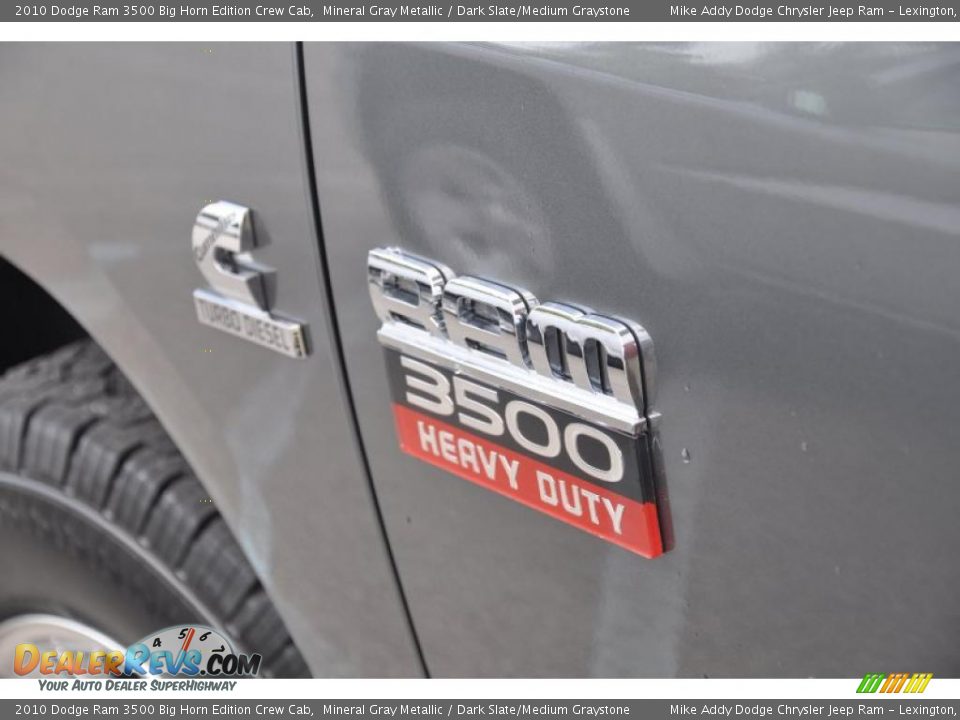 2010 Dodge Ram 3500 Big Horn Edition Crew Cab Mineral Gray Metallic / Dark Slate/Medium Graystone Photo #6