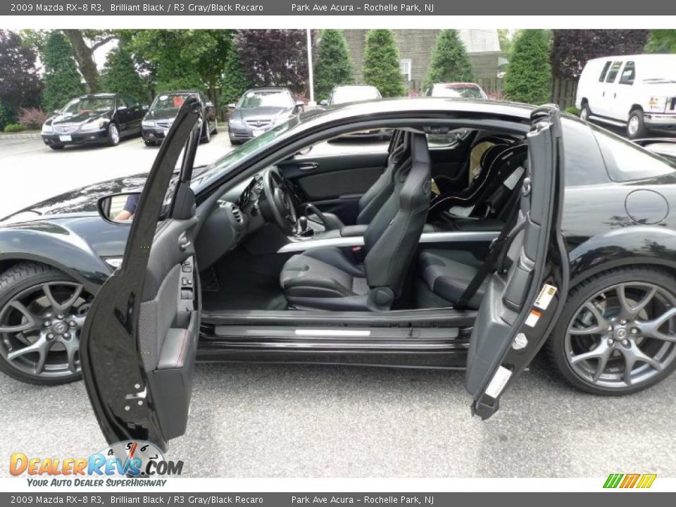 2009 Mazda RX-8 R3 Brilliant Black / R3 Gray/Black Recaro Photo #6