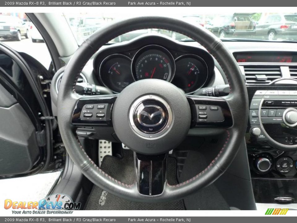 2009 Mazda RX-8 R3 Brilliant Black / R3 Gray/Black Recaro Photo #8