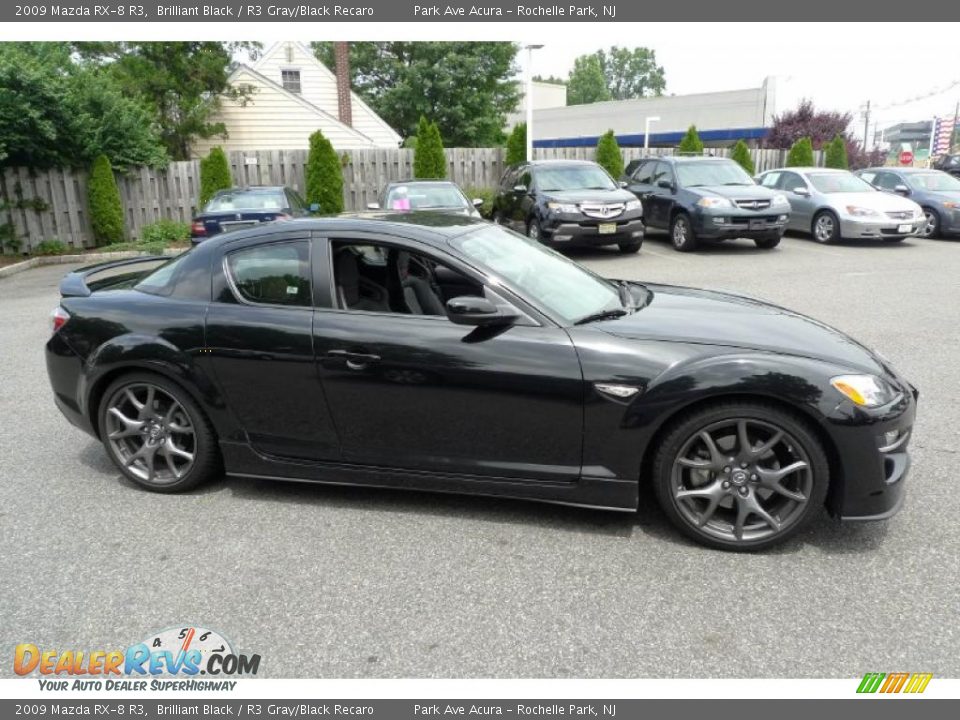 2009 Mazda RX-8 R3 Brilliant Black / R3 Gray/Black Recaro Photo #9