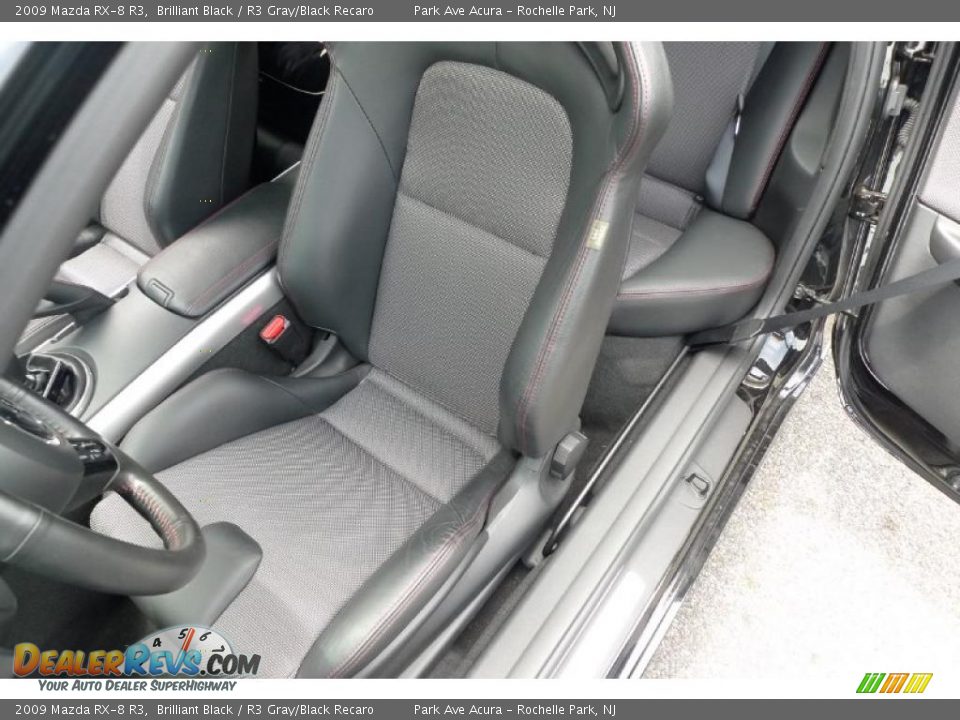 2009 Mazda RX-8 R3 Brilliant Black / R3 Gray/Black Recaro Photo #25