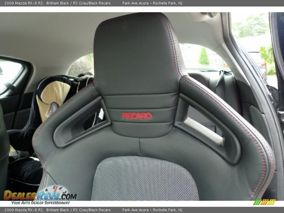 2009 Mazda RX-8 R3 Brilliant Black / R3 Gray/Black Recaro Photo #26