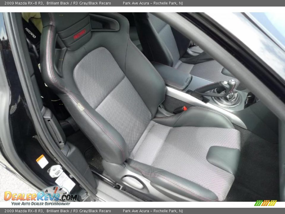 2009 Mazda RX-8 R3 Brilliant Black / R3 Gray/Black Recaro Photo #29